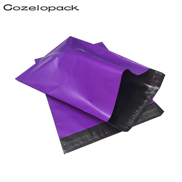 100pcs 6x9inch Purple Poly Mailer 15x23cm Self Adhesive Post Mailing Packaging Mailer Postal Envelopes Courier Storage Bags