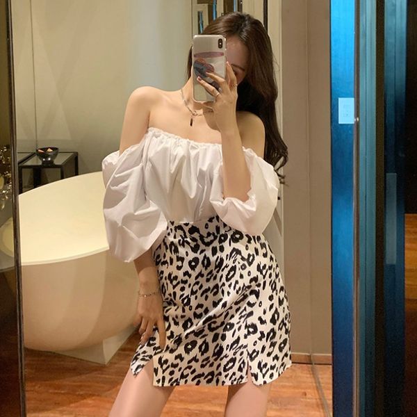 nana fashion womens off-shoulder leopard high waist split skirt fried street hepburn style suit western style, Black
nana fashion womens off-shoulder leopard high waist split skirt fried street hepburn style suit western style, Black