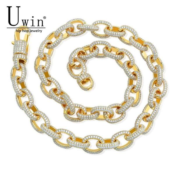 uwin twisted and oval link zircon necklace 15mm lobster clasp hip hop fashion punk choker chain bling bling charms jewelry, Silver
uwin twisted and oval link zircon necklace 15mm lobster clasp hip hop fashion punk choker chain bling bling charms jewelry, Silver