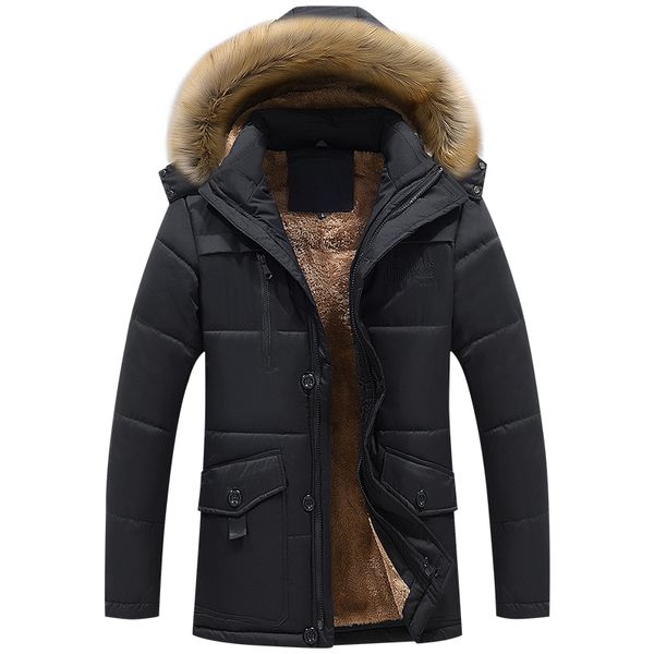 winter new stand collar outer male coats plus size velvet thick men cotton overcoat fashion style cotton-padded casaco masculino, Black
winter new stand collar outer male coats plus size velvet thick men cotton overcoat fashion style cotton-padded casaco masculino, Black