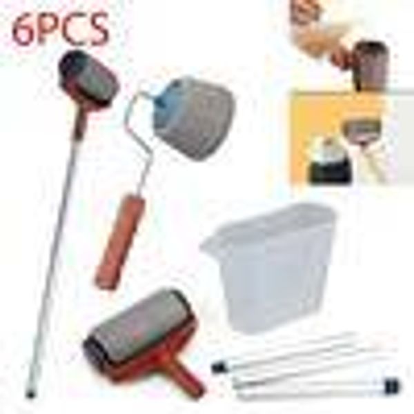6pcs/set paint roller brush handle sponges flocked edger room wall painting portable tool
6pcs/set paint roller brush handle sponges flocked edger room wall painting portable tool