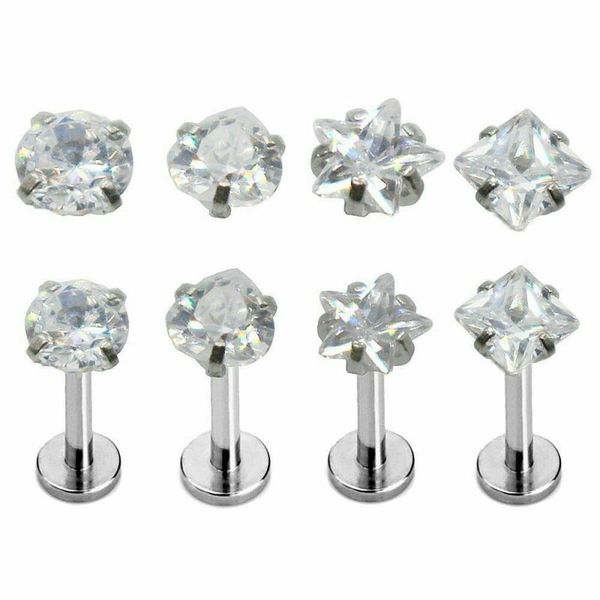 fashion tragus bars earrings piercing stainless steel labret lip ring clear barearrings gift women wedding band party jewelly, Golden;silver
fashion tragus bars earrings piercing stainless steel labret lip ring clear barearrings gift women wedding band party jewelly, Golden;silver