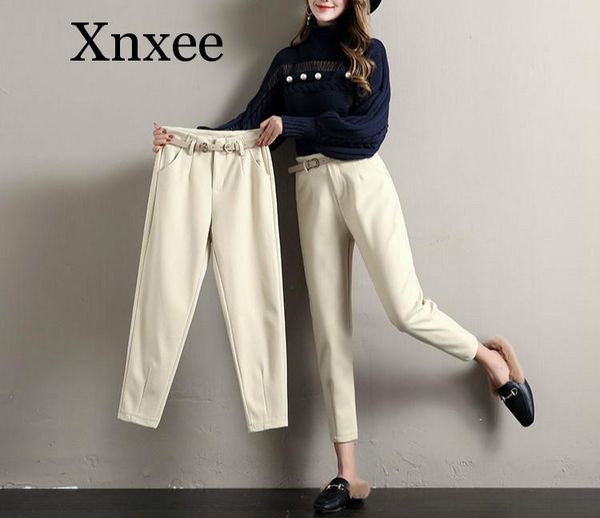 fashion women woolen pants 2019 autumn winter warm trousers casual female solid loose pants with belt, Black;white
fashion women woolen pants 2019 autumn winter warm trousers casual female solid loose pants with belt, Black;white