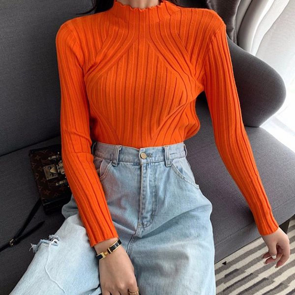 women long sleeve turtleneck sweater winter clothes women knitted pullovers slim jumper female casual solid color sweaters, White;black
women long sleeve turtleneck sweater winter clothes women knitted pullovers slim jumper female casual solid color sweaters, White;black