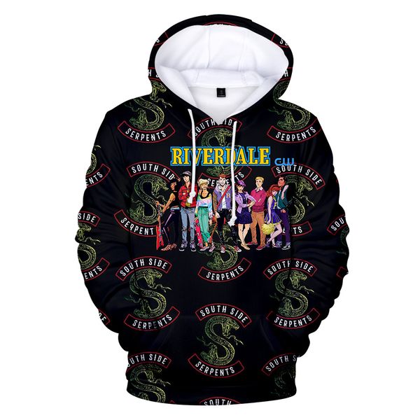 2019s spring new designer hoodies riverdale 3d printed sweatshirts hooded casual teenager boy clothing hommes hoodie, Black
2019s spring new designer hoodies riverdale 3d printed sweatshirts hooded casual teenager boy clothing hommes hoodie, Black