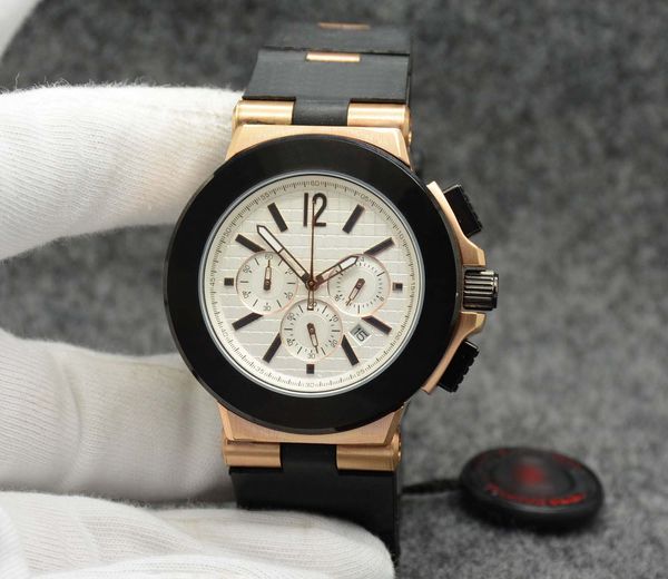 dignified diagono mens watches 42mm quartz outdoor man watch white dial wristwatches with rubber strap with gold stainless steel links, Slivery;brown
dignified diagono mens watches 42mm quartz outdoor man watch white dial wristwatches with rubber strap with gold stainless steel links, Slivery;brown
