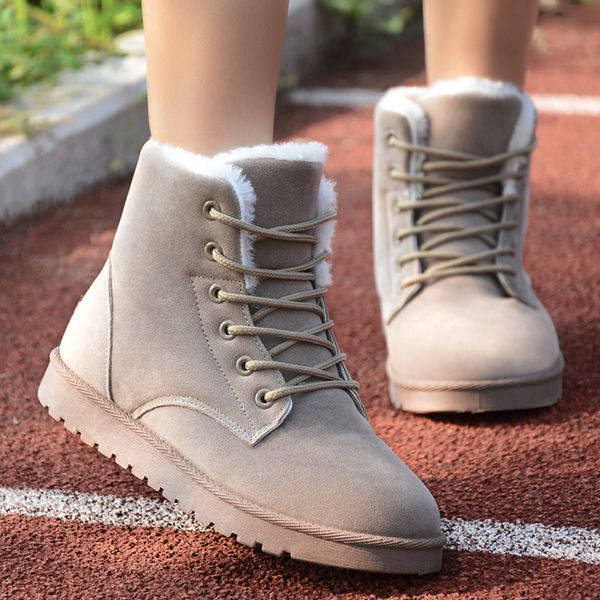 new warm winter boots with fur for women ankle boots snow girls female shoes suede with plush insole botas mujer, Black
new warm winter boots with fur for women ankle boots snow girls female shoes suede with plush insole botas mujer, Black