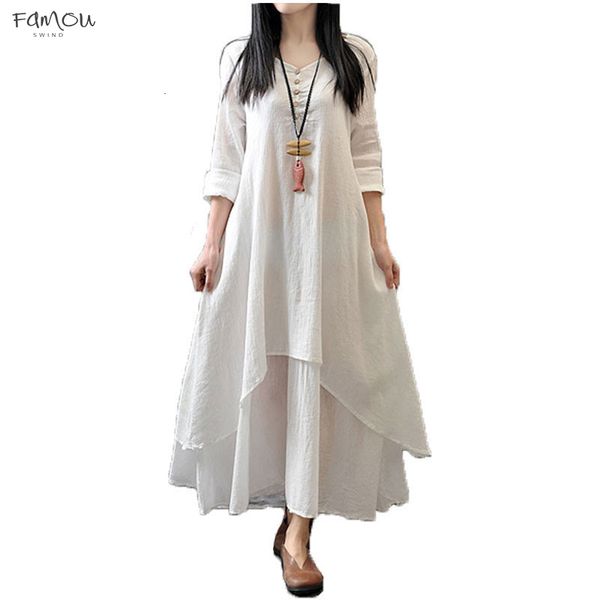 Spring Autumn 2019 Fashion Women Casual Long Sleeve V-Neck Dress Solid Loose Long Maxi Dress Vestidos Plus Size 5Xl
Spring Autumn 2019 Fashion Women Casual Long Sleeve V-Neck Dress Solid Loose Long Maxi Dress Vestidos Plus Size 5Xl