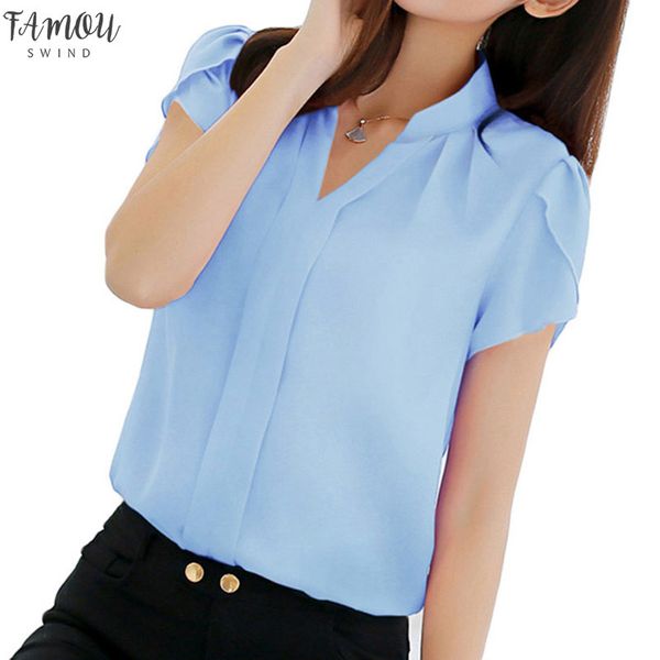 women shirt chiffon blouse femininas short sleeve elegant ladies formal office blouse plus size 3xl chiffon v neck shirt clothing, White
women shirt chiffon blouse femininas short sleeve elegant ladies formal office blouse plus size 3xl chiffon v neck shirt clothing, White