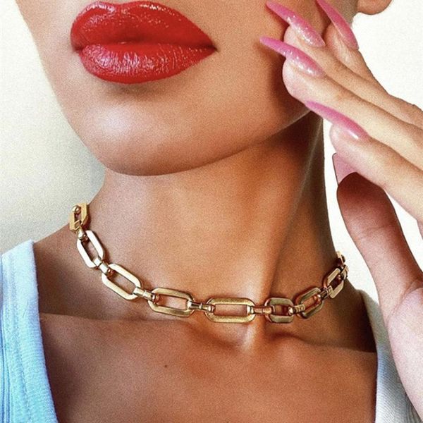vintage punk metal choker necklace chunky chain necklace choker jewelry for women hip hop short collar clavicler chain, Golden;silver
vintage punk metal choker necklace chunky chain necklace choker jewelry for women hip hop short collar clavicler chain, Golden;silver