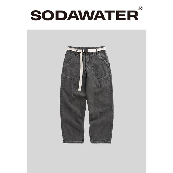 sodawater loose fit mens denim jeans in black wash vintage men jeans with constrast stitch japanese style for men t4115s20, Blue
sodawater loose fit mens denim jeans in black wash vintage men jeans with constrast stitch japanese style for men t4115s20, Blue
