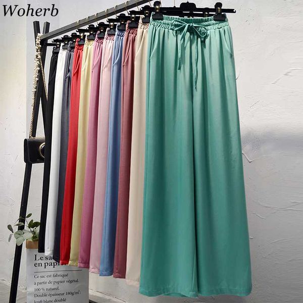 woherb trousers for women bottoms spring summer casual high waist wide leg pants female pantalon mujer 2020 new modis, Black;white
woherb trousers for women bottoms spring summer casual high waist wide leg pants female pantalon mujer 2020 new modis, Black;white