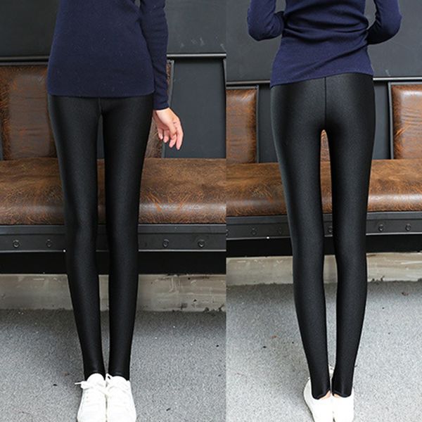 thin section full trousers leggings shiny basic leggings 2019 female models, Black
thin section full trousers leggings shiny basic leggings 2019 female models, Black