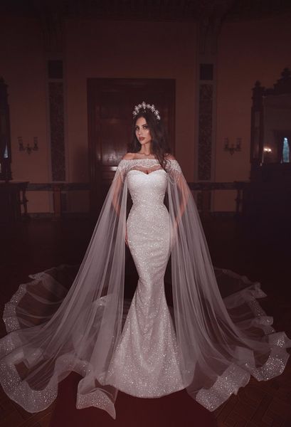 luxury bling bling mermaid wedding dresses with wraps sparkly sweetheart beading bridal gowns custom plus size vestidos de novia, White
luxury bling bling mermaid wedding dresses with wraps sparkly sweetheart beading bridal gowns custom plus size vestidos de novia, White