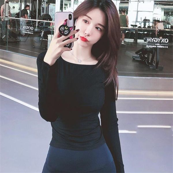 thin running quick dry fitness new fashion long sleeve solid color women's t-shirt slim breathable yoga femme top, White;red
thin running quick dry fitness new fashion long sleeve solid color women's t-shirt slim breathable yoga femme top, White;red