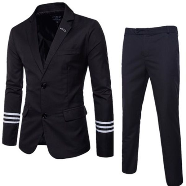 men's large size 2018 new spring men's business casual suit two-piece groom groomsmen wedding suit suits office suits, White;black
men's large size 2018 new spring men's business casual suit two-piece groom groomsmen wedding suit suits office suits, White;black