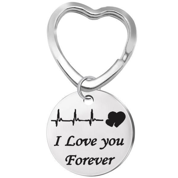 2020 selling couple keychain i love you forever stainless steel lettering heart shaped keychain ecg key ring simple couple, Silver
2020 selling couple keychain i love you forever stainless steel lettering heart shaped keychain ecg key ring simple couple, Silver