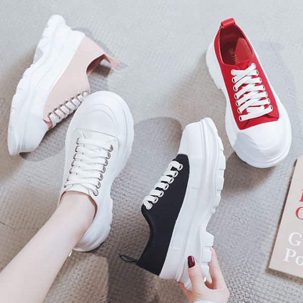 breathable cross-tied canvas shoes woman loafers student flat sneake shoes women casual elevated heels platform daddy 2020, Black
breathable cross-tied canvas shoes woman loafers student flat sneake shoes women casual elevated heels platform daddy 2020, Black
