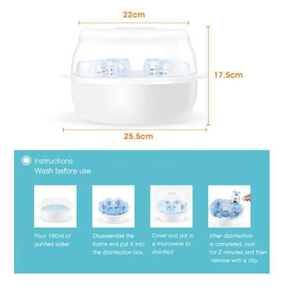 quick clean microwave steam disinfection steam box microwave steam sterilizer high temperature bottle storage box
quick clean microwave steam disinfection steam box microwave steam sterilizer high temperature bottle storage box