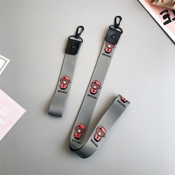 2019 new swk cute cartoon bear gray color ribbon neck holder lanyard mobile phone strap wrist shell ornament handmade gifts, Silver
2019 new swk cute cartoon bear gray color ribbon neck holder lanyard mobile phone strap wrist shell ornament handmade gifts, Silver