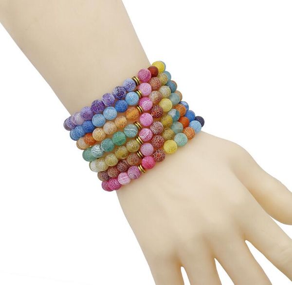 seven chakras yoga bracelet colorful black weathered agate beads hand string the gift for valentine's day
seven chakras yoga bracelet colorful black weathered agate beads hand string the gift for valentine's day