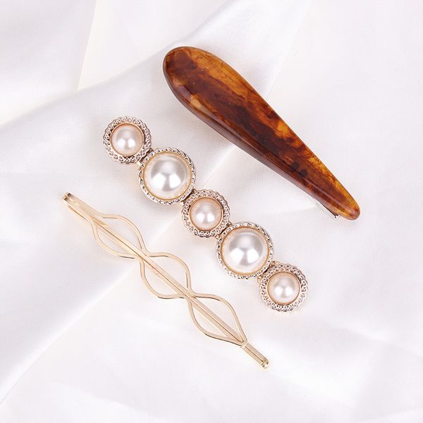 hair jewelry fashion pearl hair clip for women elegant korean design snap barrette stick hairpin styling accessories, Golden;white
hair jewelry fashion pearl hair clip for women elegant korean design snap barrette stick hairpin styling accessories, Golden;white