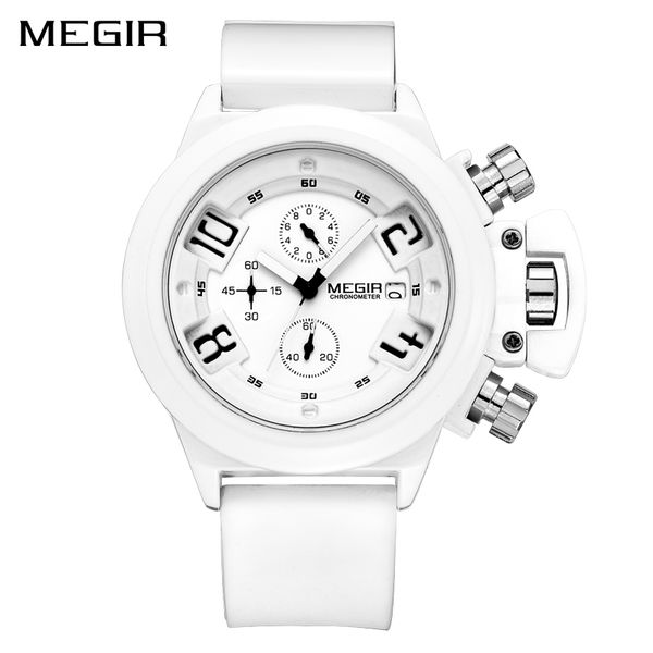megir men's big dial creative quartz watch white sport watches men waterproof chronograph quartz wristwatch male clock, Slivery;brown
megir men's big dial creative quartz watch white sport watches men waterproof chronograph quartz wristwatch male clock, Slivery;brown