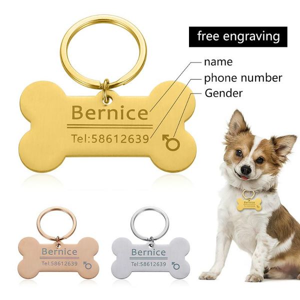 dog collar pet id tags charm pet name pendant bone necklace engraved tel name tag collar puppy cat accessory, Silver
dog collar pet id tags charm pet name pendant bone necklace engraved tel name tag collar puppy cat accessory, Silver