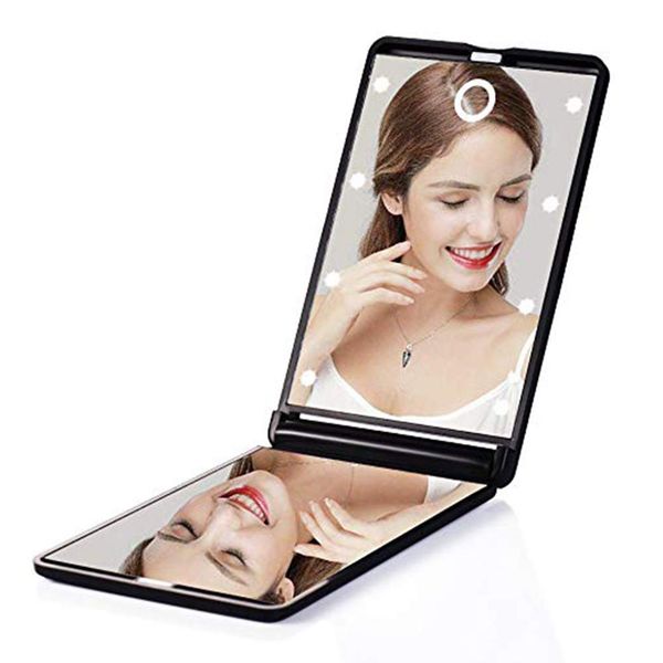 1pc portable light up travel mirror mini makeup mirror handheld lighted glow foldable cosmetic for women(black) co
1pc portable light up travel mirror mini makeup mirror handheld lighted glow foldable cosmetic for women(black) co