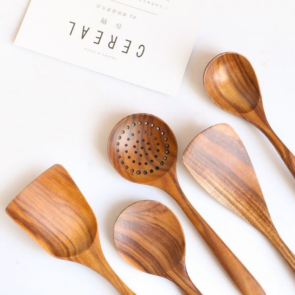 household teak natural wood tableware spoon ladle turner long rice colander soup skimmer cooking spoons
household teak natural wood tableware spoon ladle turner long rice colander soup skimmer cooking spoons