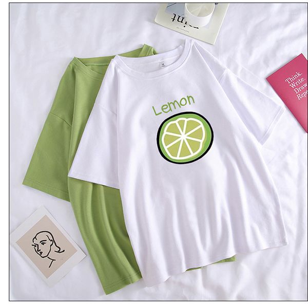 lemon printed tshirt women 2020 summer cotton korean style loose graphic t shirts kartoon cute kawaii clothes harajuku tee shirt, White
lemon printed tshirt women 2020 summer cotton korean style loose graphic t shirts kartoon cute kawaii clothes harajuku tee shirt, White
