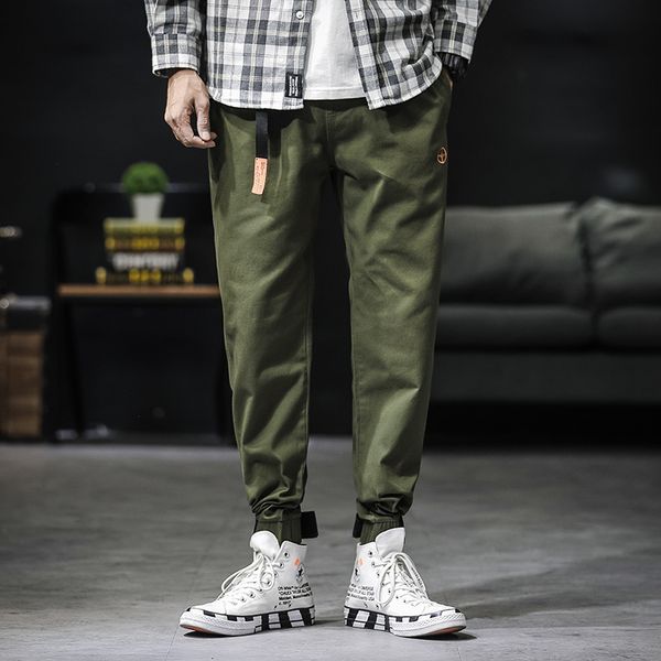 men's pants 2021 style male chao brand spring and autumn embroidery slim fit magic paste trouser leg teenagers japanese, Black
men's pants 2021 style male chao brand spring and autumn embroidery slim fit magic paste trouser leg teenagers japanese, Black