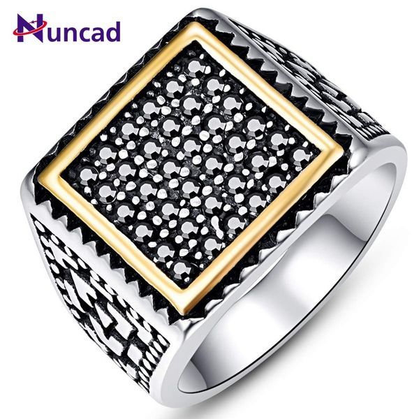 2019 nuncad men's ring two tone plated stainless steel vintage ring black cubic zirconia inlay vintage wedding band, Slivery;golden
2019 nuncad men's ring two tone plated stainless steel vintage ring black cubic zirconia inlay vintage wedding band, Slivery;golden