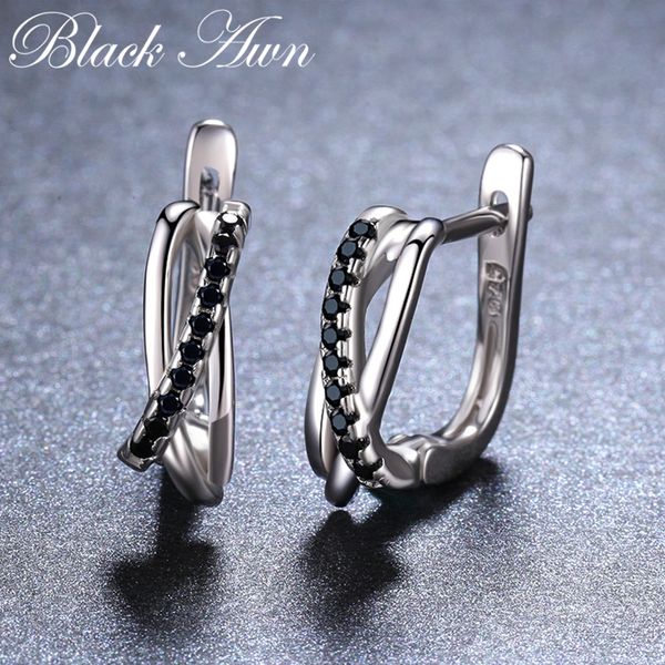 vintage genuine 925 sterling silver engagement hoop earrings for women with black&white stone jewelry bijoux ii023, Golden;silver
vintage genuine 925 sterling silver engagement hoop earrings for women with black&white stone jewelry bijoux ii023, Golden;silver