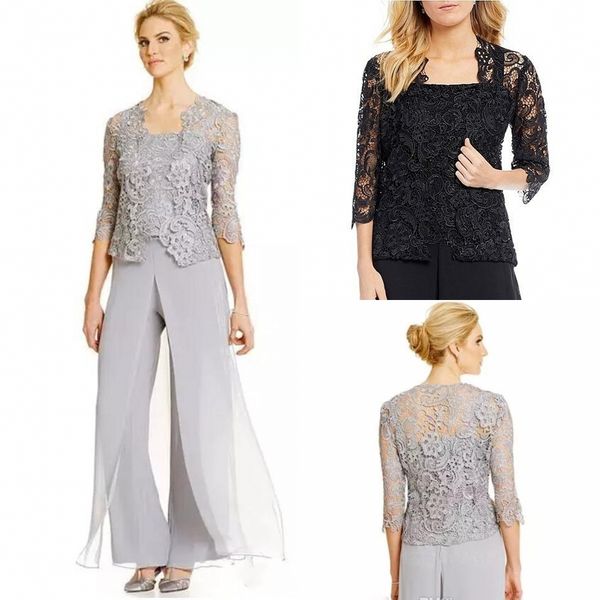 vintage silver three pieces mother of the bride groom dresses with pants suits long sleeve lace jacket mother of the bride suits, Black;red
vintage silver three pieces mother of the bride groom dresses with pants suits long sleeve lace jacket mother of the bride suits, Black;red