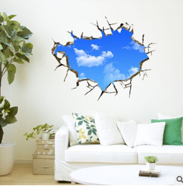 blue sky white cloud wall stickers 3d through wall ceiling sticker removable pvc landscape stickers home living room kid room decoration
blue sky white cloud wall stickers 3d through wall ceiling sticker removable pvc landscape stickers home living room kid room decoration