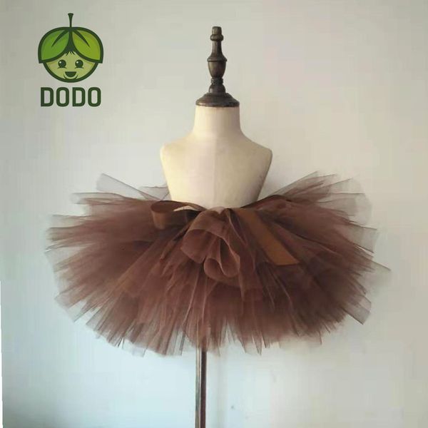 коричневый цвет handmade пушистые девушки балета танец костюм туту юбка y200704