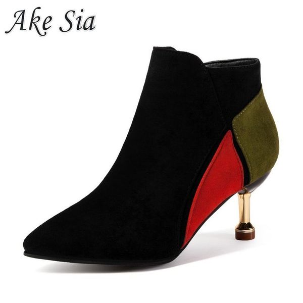 2019 winter new comfortable wild high-heeled ankle boots fashion pointed women's boots plus velvet warm women shoes, Black
2019 winter new comfortable wild high-heeled ankle boots fashion pointed women's boots plus velvet warm women shoes, Black