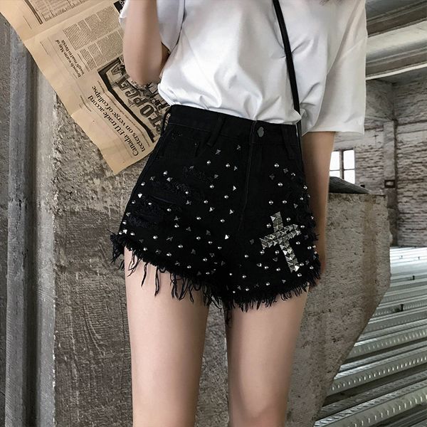 europe and the united states jeans street wind high waist was thin hole mahogany pants rivet denim shorts children tide, Blue
europe and the united states jeans street wind high waist was thin hole mahogany pants rivet denim shorts children tide, Blue