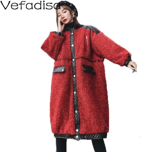vefadisa patchwork wool coat woman 2019 winter thick warm overcoat covered button stand collar wool coat loose qyf1419, Black
vefadisa patchwork wool coat woman 2019 winter thick warm overcoat covered button stand collar wool coat loose qyf1419, Black