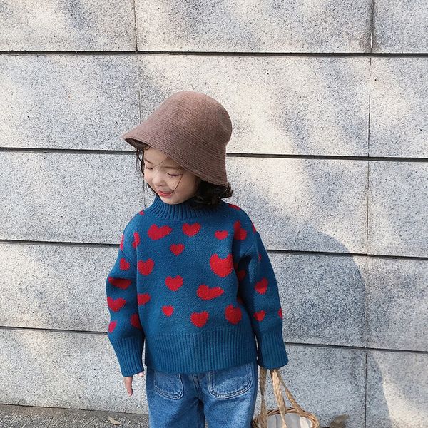girls thickening love sweater 2019 winter children's head warm knit bottoming shirt kid's clothes pull over t shirt knitwear, Blue
girls thickening love sweater 2019 winter children's head warm knit bottoming shirt kid's clothes pull over t shirt knitwear, Blue