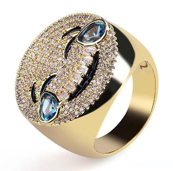fashion emoji simle face 360 eternity gold bling rings micro pave cubic zirconia 18k gold plated luxury simulated diamonds rock ring, Golden;silver
fashion emoji simle face 360 eternity gold bling rings micro pave cubic zirconia 18k gold plated luxury simulated diamonds rock ring, Golden;silver