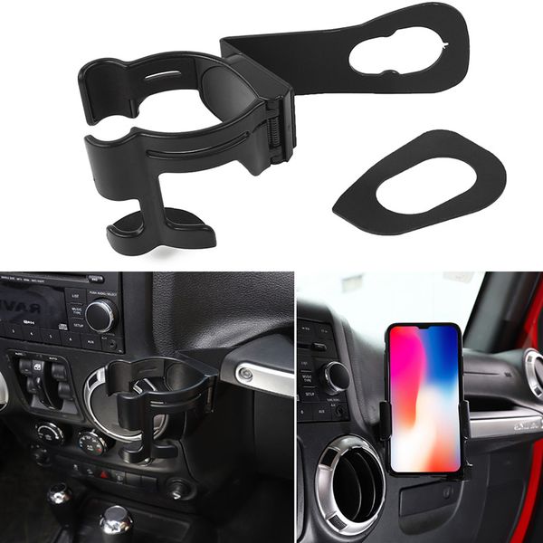 black car bracket car water cup holder mobile phone holder for jeep wrangler jk 2012-2017 car interior accessories
black car bracket car water cup holder mobile phone holder for jeep wrangler jk 2012-2017 car interior accessories