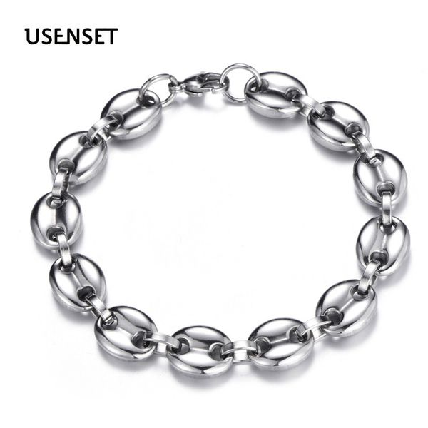 charm jewelry men's bracelet stainless steel coffee bean chain 11mm chain bangle jewelry m03, Silver
charm jewelry men's bracelet stainless steel coffee bean chain 11mm chain bangle jewelry m03, Silver