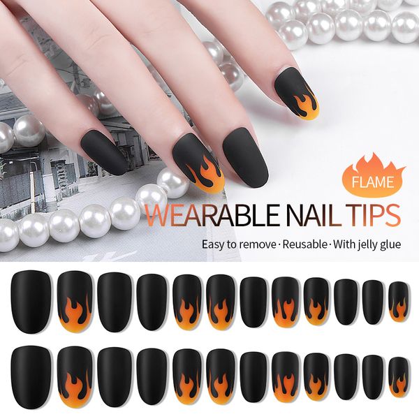 24pcs flame reusable fake nail decoration tips for long false tip nail art artificial manicure extension tip with sticker, Red;gold
24pcs flame reusable fake nail decoration tips for long false tip nail art artificial manicure extension tip with sticker, Red;gold
