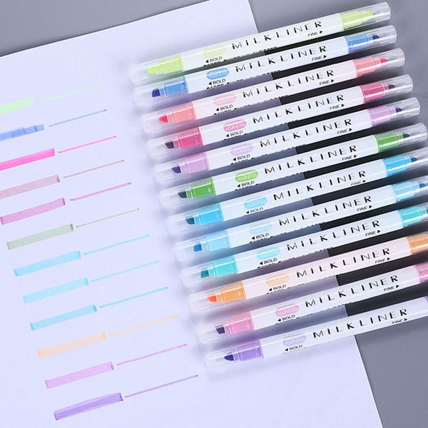 12 colors double head fluorescent pen highlighters art marker pens pastel liquid markers water color brush pen drawing, Black;red
12 colors double head fluorescent pen highlighters art marker pens pastel liquid markers water color brush pen drawing, Black;red