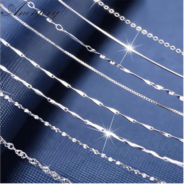 925 sterling silver necklace link chain lobster clasp collares lenght necklaces for women
925 sterling silver necklace link chain lobster clasp collares lenght necklaces for women