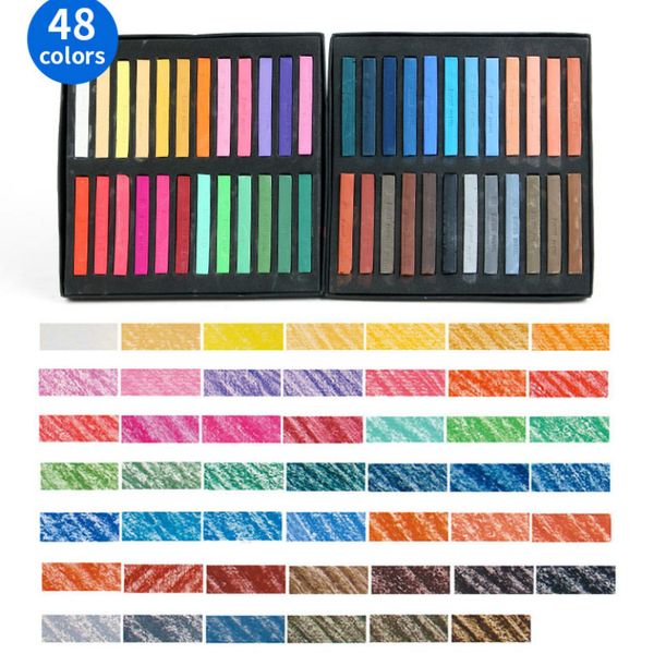 48 colors painting crayons soft pastel art drawing set hair color chalk color crayon brush stationery for students art supplies
48 colors painting crayons soft pastel art drawing set hair color chalk color crayon brush stationery for students art supplies