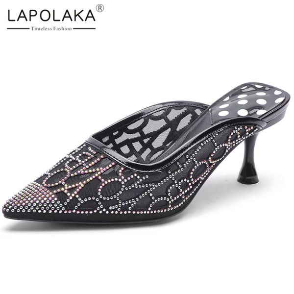 lapolaka 2020 strange style summer pumps mules shoes woman pointed toe slip-on crystal pumps women, Black
lapolaka 2020 strange style summer pumps mules shoes woman pointed toe slip-on crystal pumps women, Black