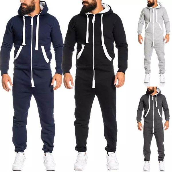 autumn winter mens zipper jumpsuit patchwork sportswear casual hooded sportswear with pocket thick playsuit new mens clothing, Gray
autumn winter mens zipper jumpsuit patchwork sportswear casual hooded sportswear with pocket thick playsuit new mens clothing, Gray